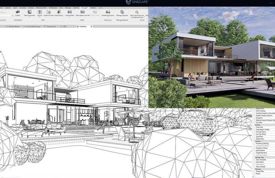 Revit and Enscape Rendering screenshot