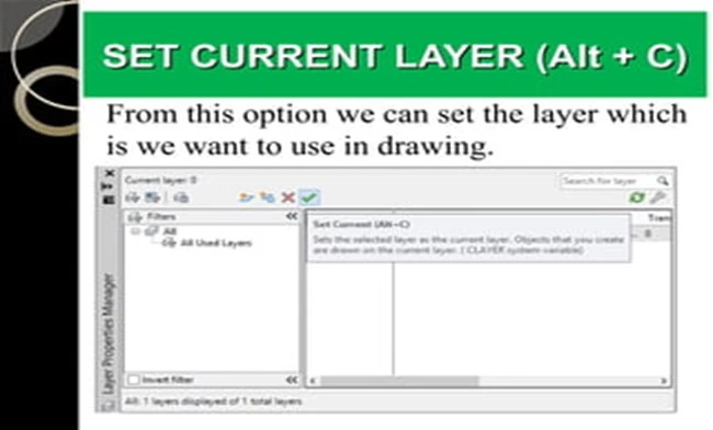 shortcut for setting current layer in AutoCAD